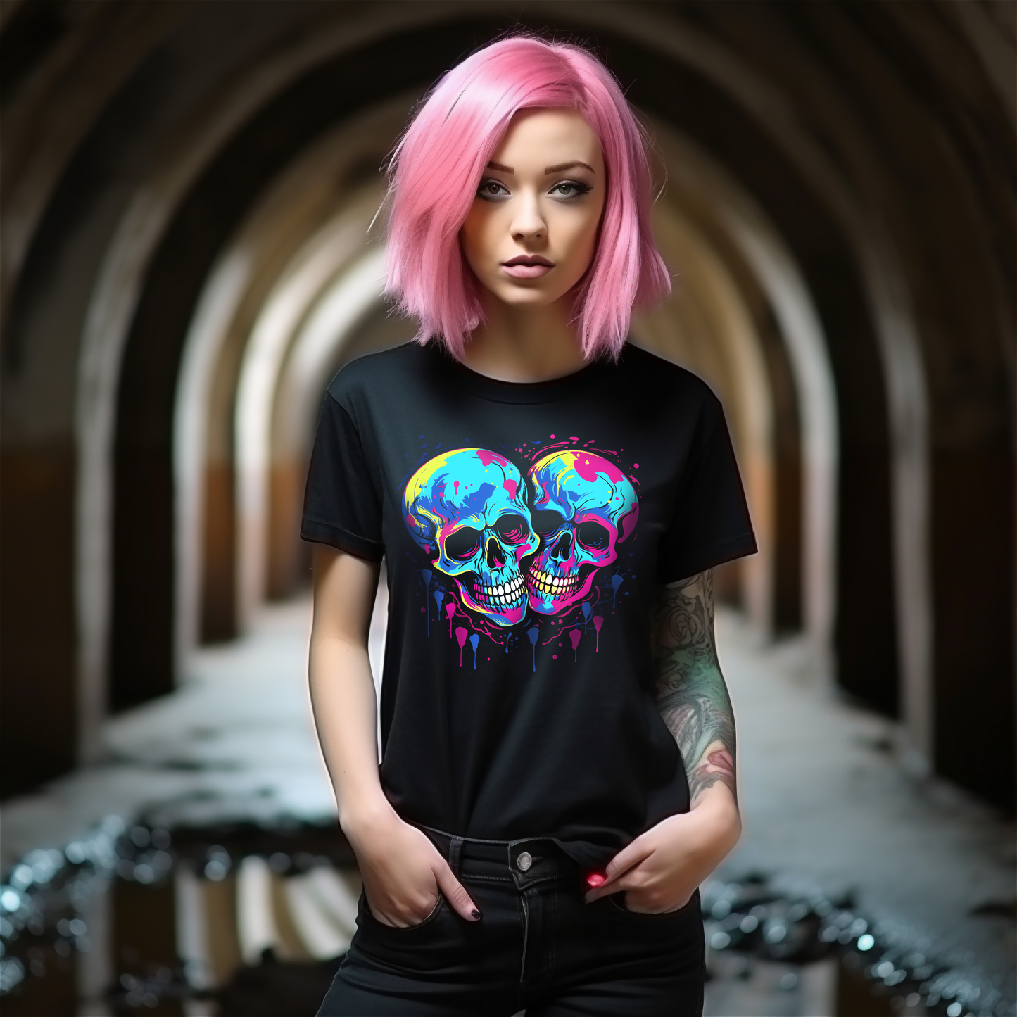 A Couple Skulls - Prism Pop Unisex Graphic Tee